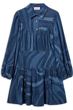 PUCCI Junior Vestido con estampado Marmo