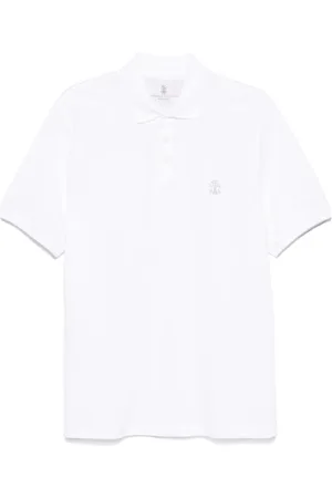 Brunello Cucinelli Polo con logo estampado