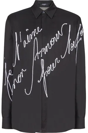 Balmain Camisa con diseño bordado