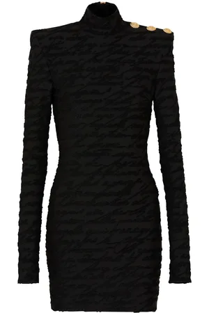Balmain Vestido corto con monograma