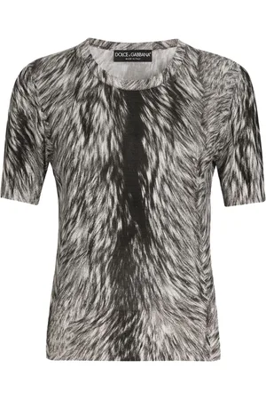 Dolce & Gabbana Top con pelo estampado