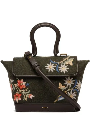 Bally Bandolera con bordado Alpine Flower