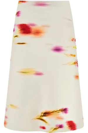 Salvatore Ferragamo Falda con estampado Blossom