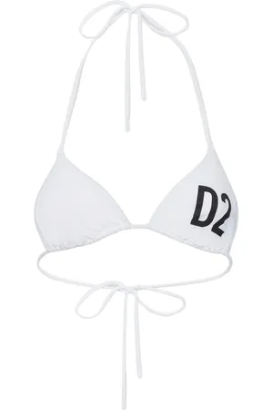 Dsquared2 Top de bikini con logo estampado