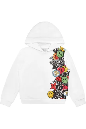 Philipp Plein Sudadera con capucha y smiley estampado