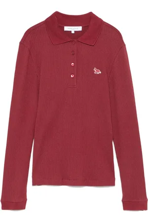 Maison Kitsuné Polo de canalé fino y manga larga
