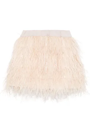 Le pandorine Falda con detalle de plumas