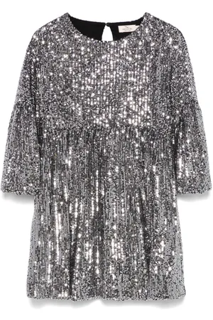 Le pandorine Vestido con lentejuelas y manga farol