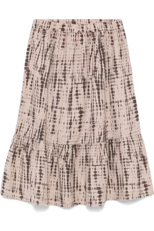 Le pandorine Falda midi con estampado tie-dye