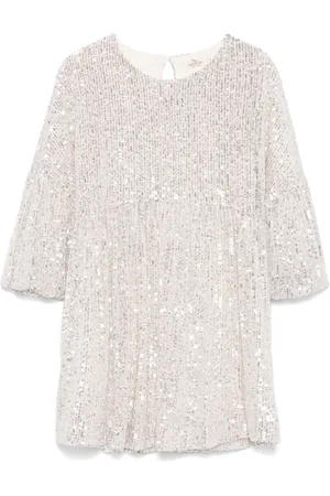 Le pandorine Vestido con lentejuelas y manga farol