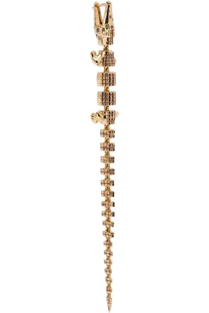 Bibi van der Velden Pendiente Alligator Vertebrae Bite en oro amarillo de 18 ct