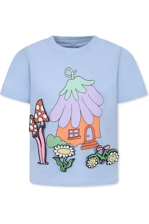 Stella McCartney Camiseta con ilustración estampada