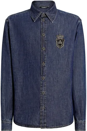 Dolce & Gabbana Camisa vaquera con parche del logo