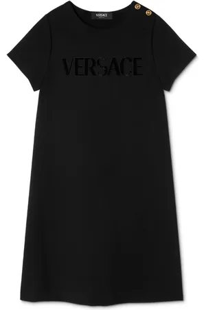 VERSACE Vestido con logo estampado
