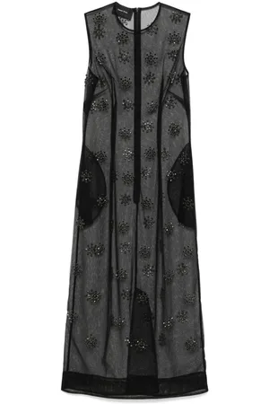 Simone Rocha Vestido largo con apliques de cristal