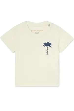 Palm Angels Camiseta con logo de palmera estampado
