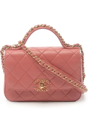 CHANEL Bolso de hombro de cuero con efecto matelassé 2019