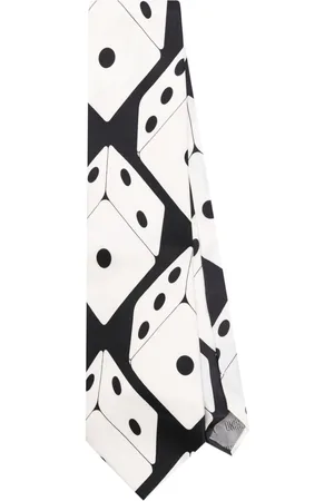 Moschino Corbata con dado estampado 2000