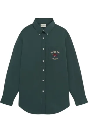 Drôle de Monsieur Camisa La Chemise Slogan Fleurs