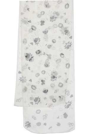 Giorgio Armani Fular con motivo floral en jacquard 2000