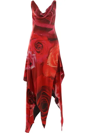 Roberto Cavalli Vestido con estampado Garden Rose