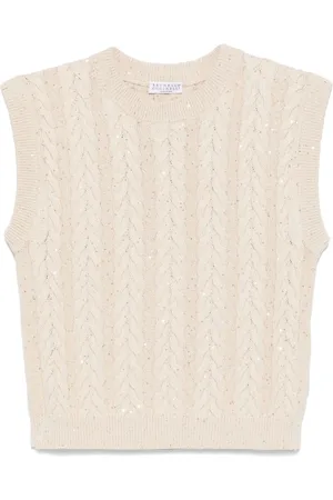 Brunello Cucinelli Top sin mangas con lentejuelas