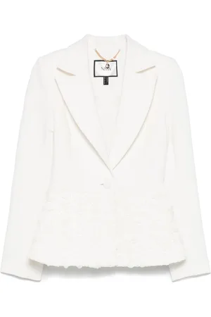 NISSA Blazer con motivo floral en 3D