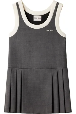 Miu Miu Vestido corto de grisalla