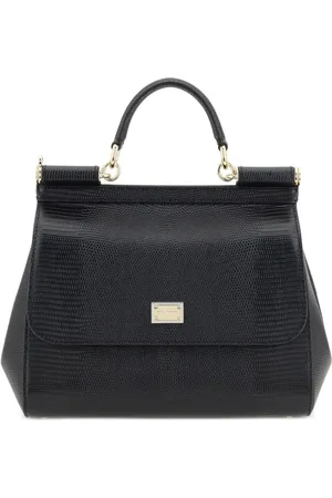 Dolce & Gabbana Bolso Sicily grande con asa y estampado de iguana
