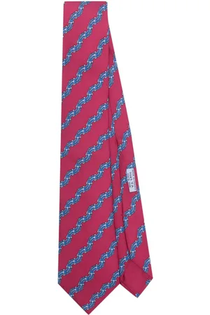 Hermès Corbata con estampado gráfico 1990