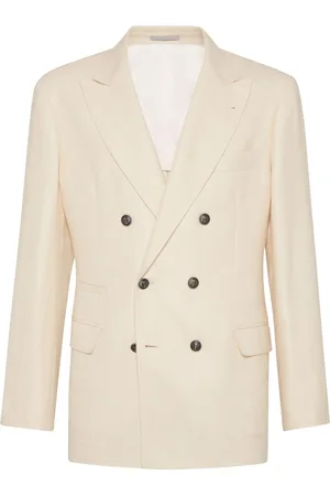 Brunello Cucinelli Blazer deconstruido en chevron