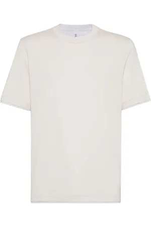 Brunello Cucinelli Camiseta con detalle a capas