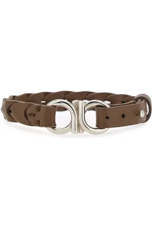 Salvatore Ferragamo Pulsera trenzada con motivo Gancini