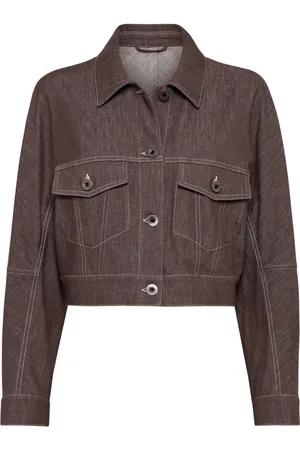 Brunello Cucinelli Chaqueta corta con cuentas Monili
