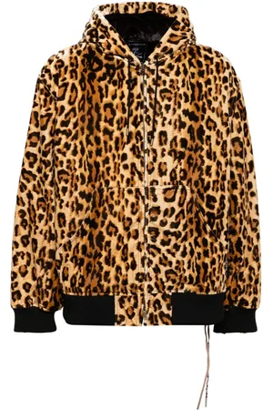 MASTERMIND Chaqueta con capucha y estampado de leopardo