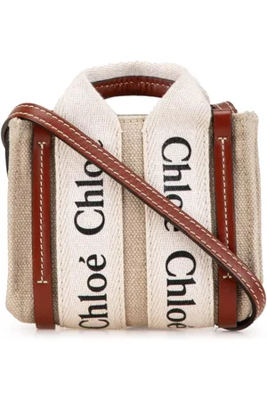 Chloé Bolso satchel Woody mini de lona 2010-presente