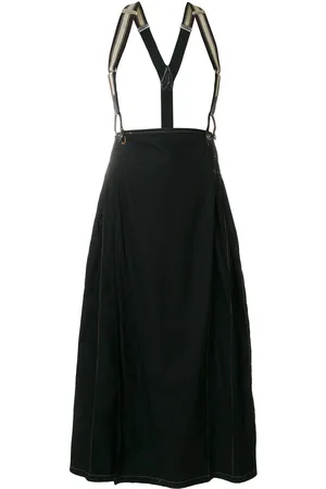 Jean Paul Gaultier Falda plisada con tirantes