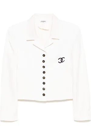 CHANEL Blazer con botones y logo bordado 1990-2000