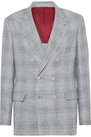 Brunello Cucinelli Blazer a cuadros príncipe de Gales