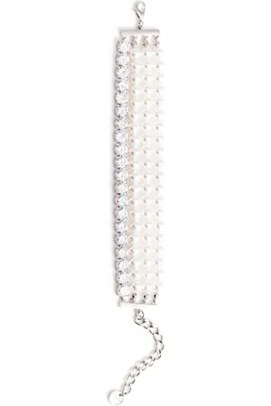 Self-Portrait Pulsera con perlas y diamantes