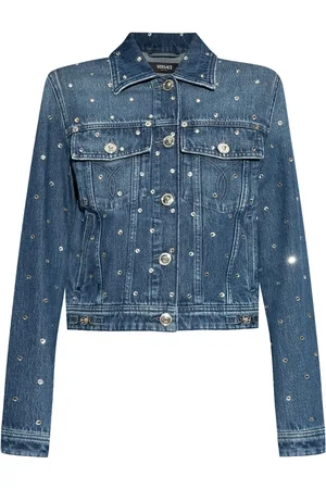 VERSACE Chaqueta vaquera con apliques brillantes