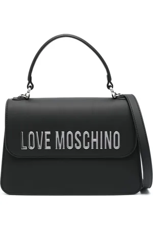 Moschino Bolso shopper con placa del logo