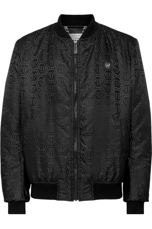 Philipp Plein Chaqueta bómber con monograma en jacquard