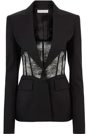 Nina Ricci Blazer con panel de encaje