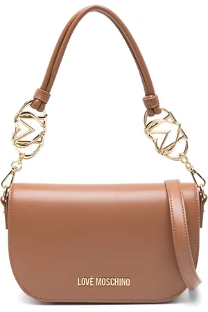 Moschino Bolso shopper con placa del logo