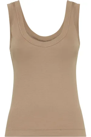 Brunello Cucinelli Camiseta de tirantes lisa