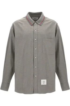 Thom Browne Camisa de franela a rayas RWB