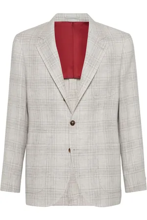 Brunello Cucinelli Blazer Prince of Wales deconstruido