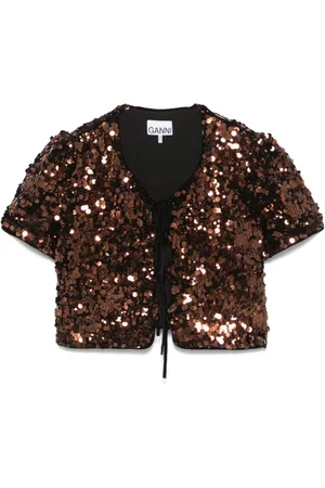 Ganni Blusa con lentejuelas