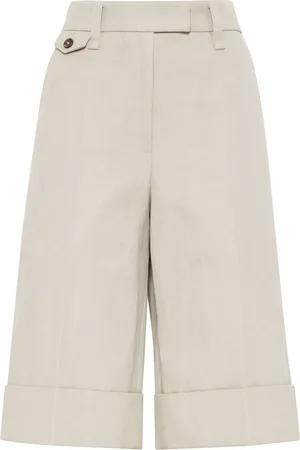 Brunello Cucinelli Bermudas con puños vueltos